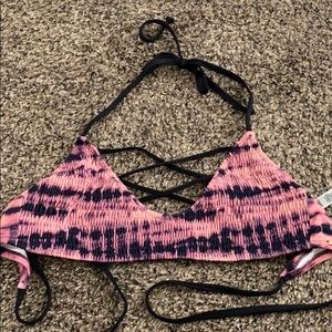 Pink bikini top